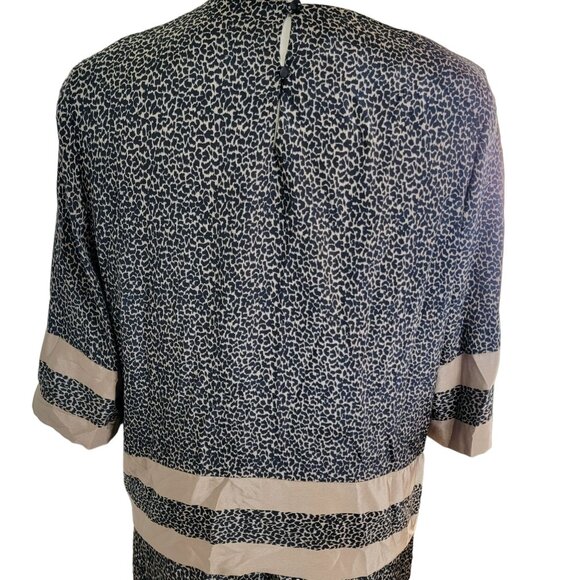Vintage 70s Animal Print Set Women Plus 22 Black Gold Blouse Top Skirt Formal 2X - Picture 14 of 16